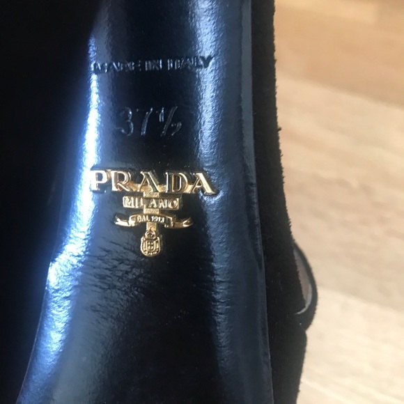 REAL Prada black suede platforms. 6.5 or 7 - Picture 15 of 16